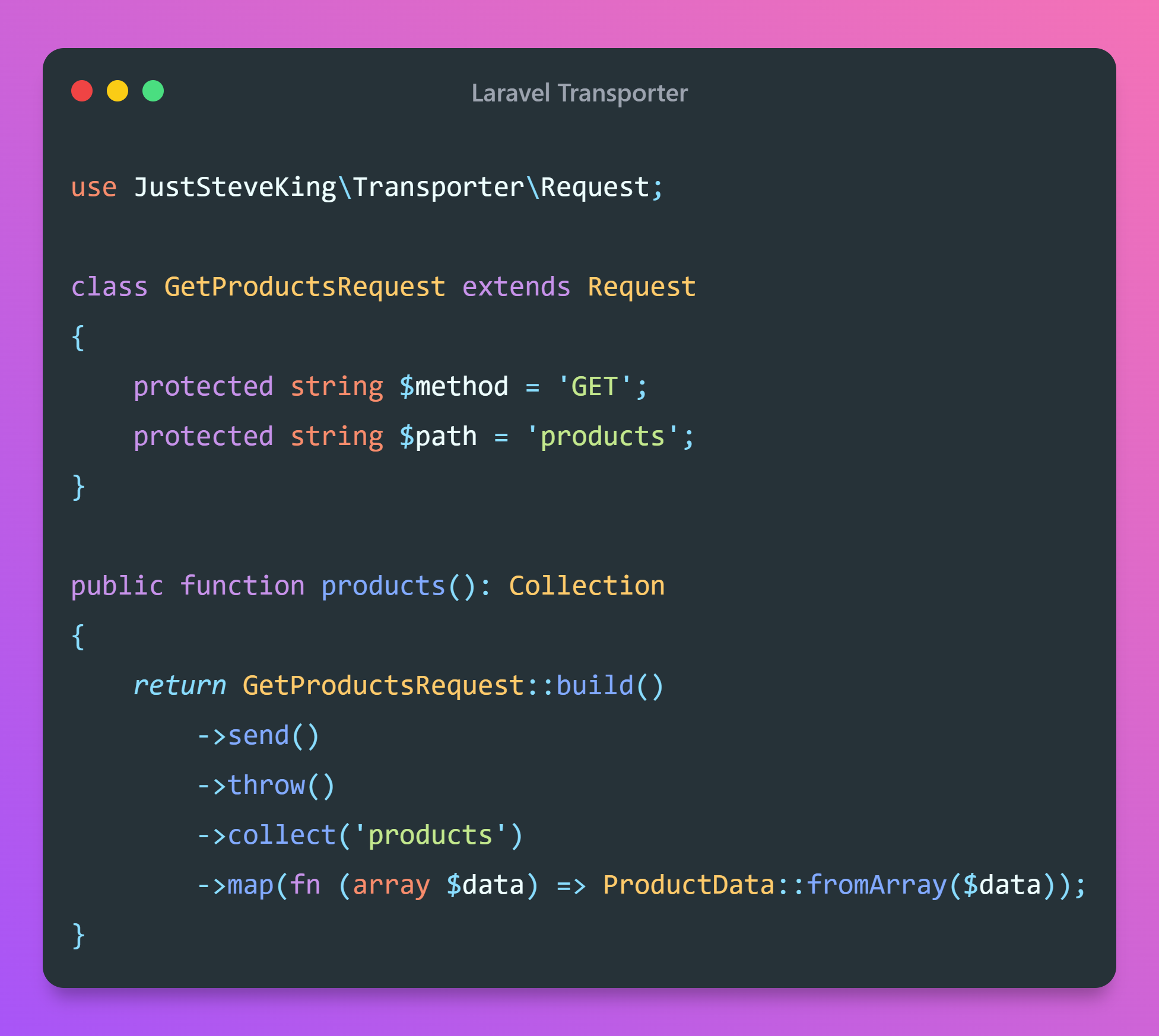 Laravel Transporter