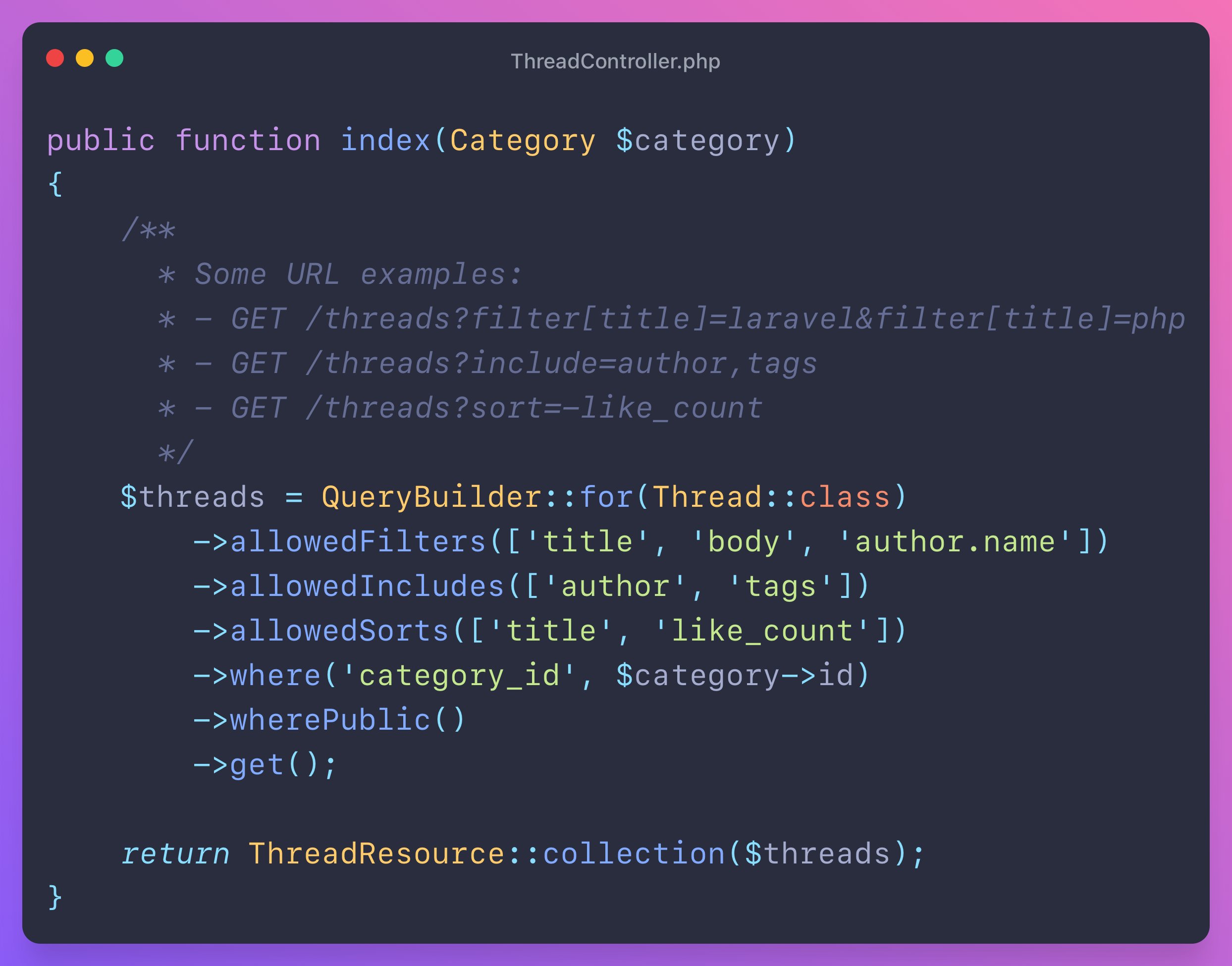 Laravel Query Builder